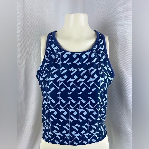 Nike Womens Dri-Fit Sleeveless Round Neck Racer Back Crop Top built in bra XL - Picture 2 of 10